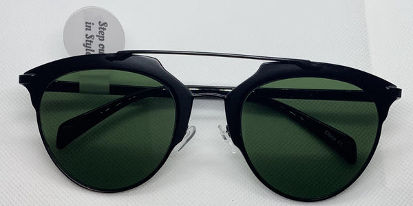 Cat Eye with Black Trim & Green Tint