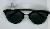 Cat Eye with Black Trim & Green Tint